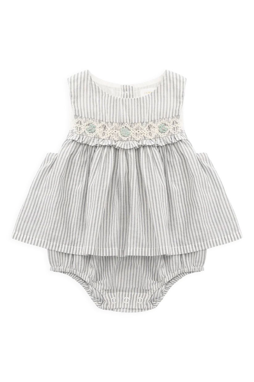 Organic Cotton Gracen Playsuit Harbour Stripe