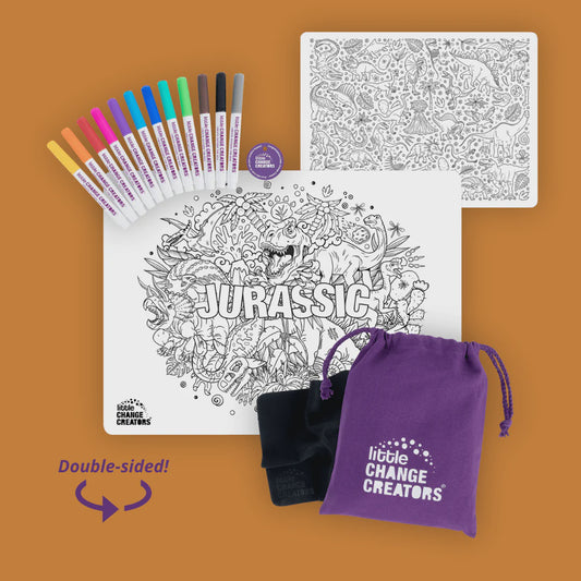 Reusable Silicone Colouring Mat Kit Jurassic