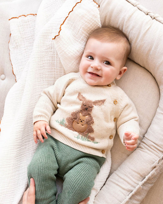 Charlie Kangaroo Knitted Cardigan