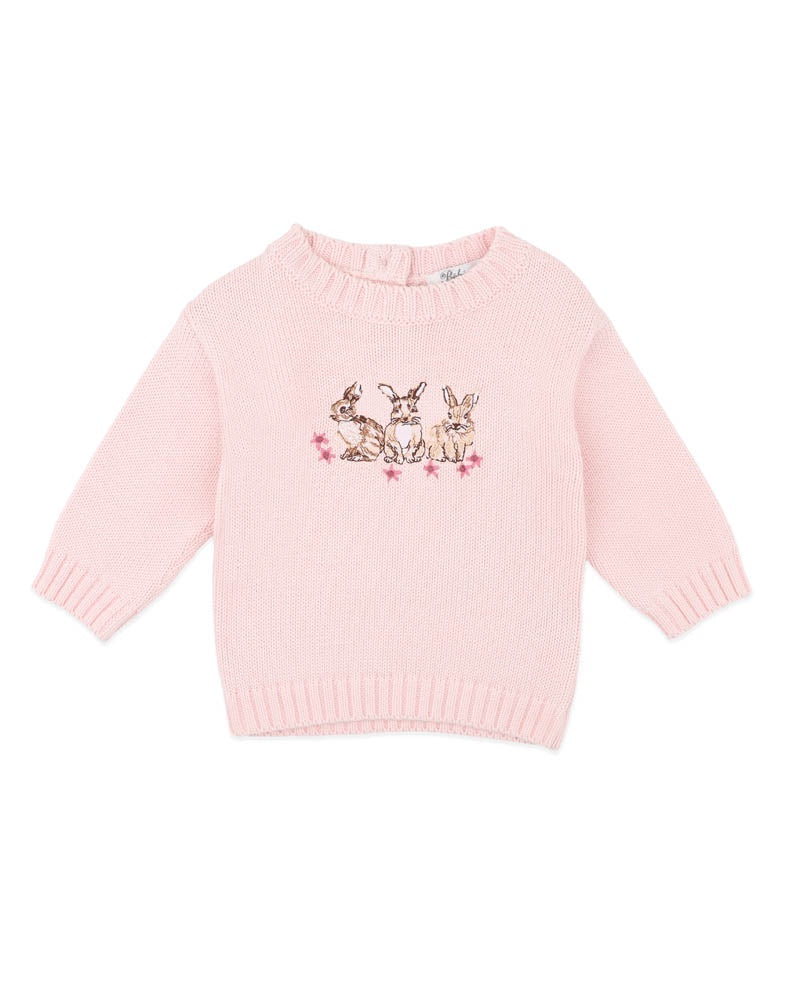 Winnie Emb Bunny Knitted Jumper
