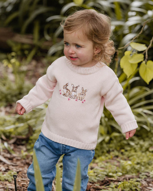 Winnie Emb Bunny Knitted Jumper
