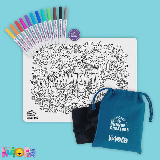 Reusable Silicone Colouring Mat Kit Kutopia