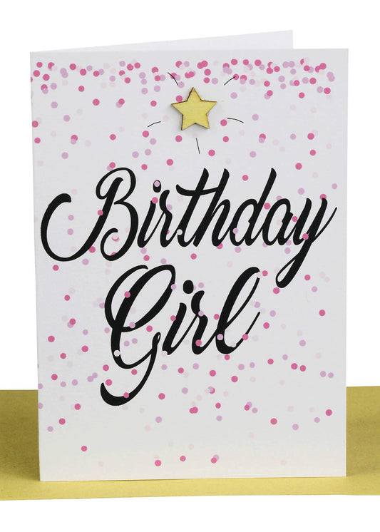 Birthday Girl Confetti Lrg Card