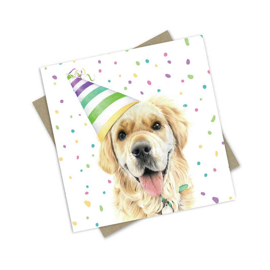 Rey the Golden Retriever Birthday Card