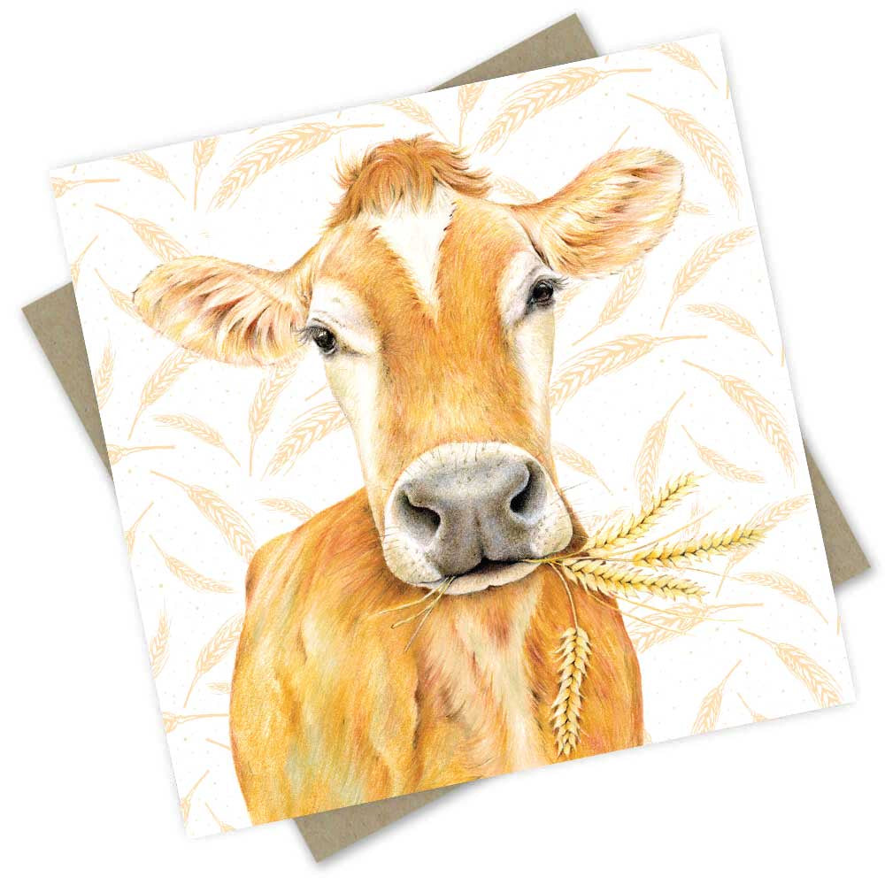 Miss Cutsie Dairy Cow Card