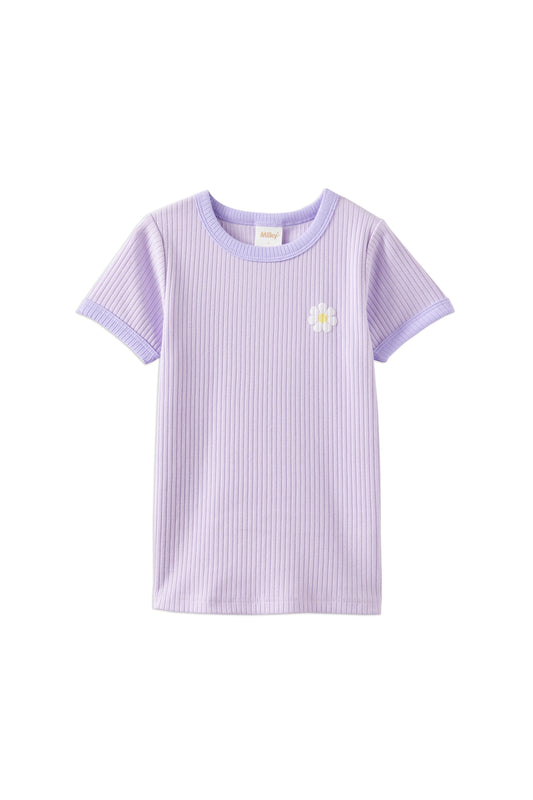 Lilac Mist Rib Tee