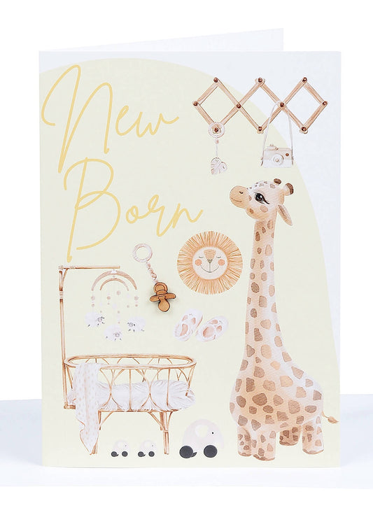 Yellow New Baby Lrg Card