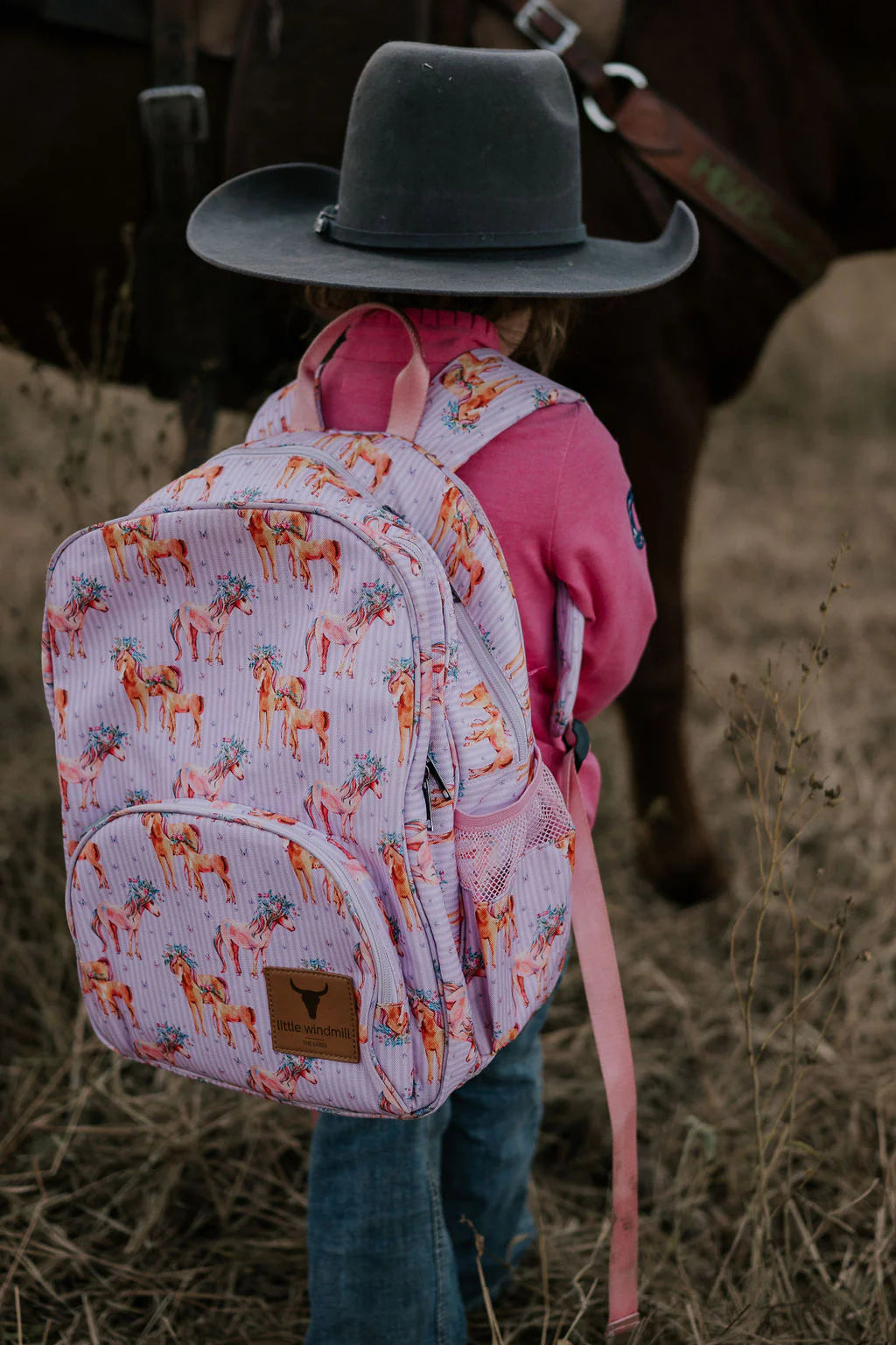 Horse Stripe Backpack One Zipper