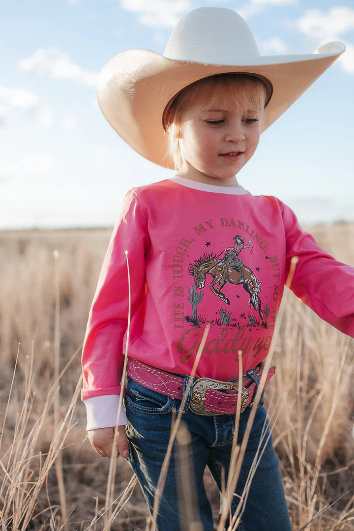 Luna Ride Hard Pink Long Sleeve Tee