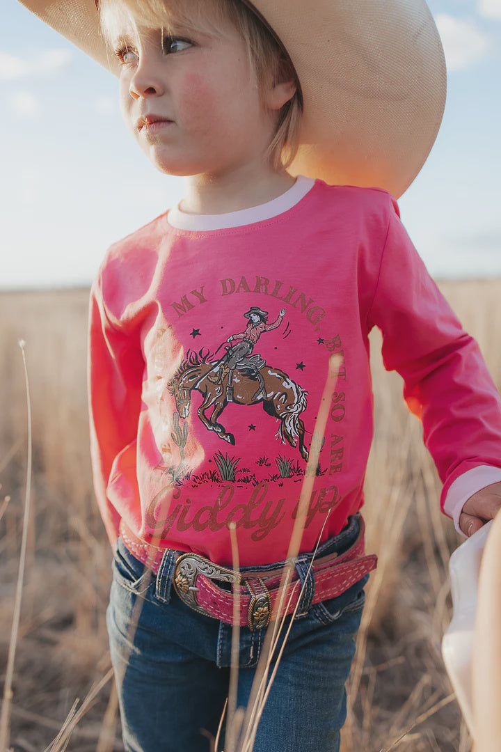 Luna Ride Hard Pink Long Sleeve Tee