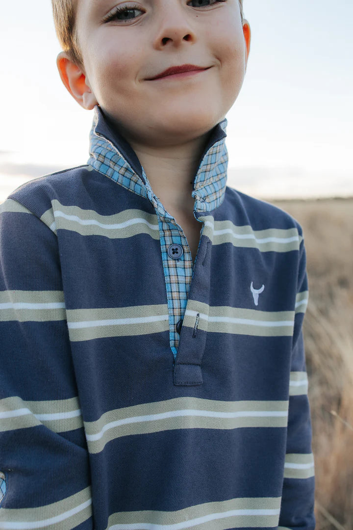 Jake Blue Gum Cotton Contrast Jersey