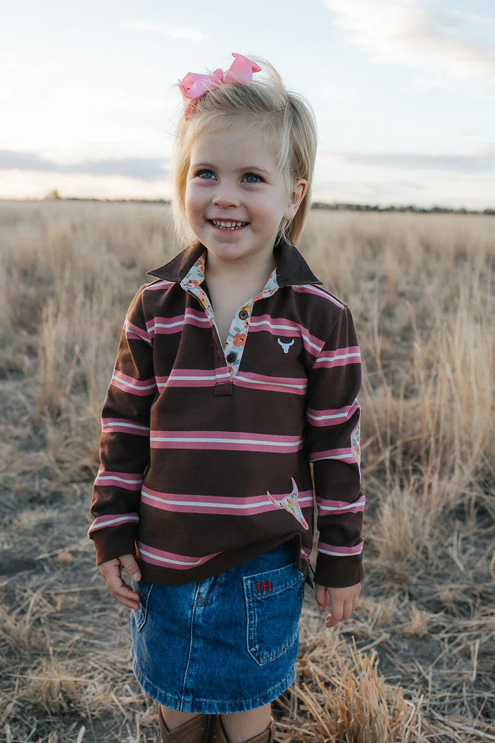 Sara Dust Blush Cotton Contrast Jersey