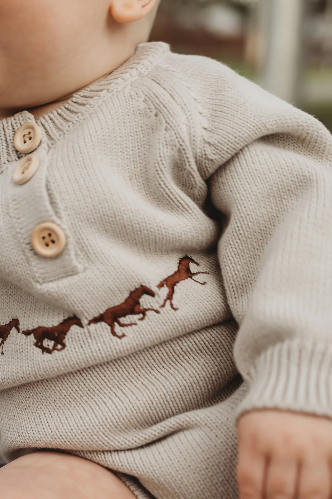 Morgan Chocolate Pop Cotton Knit Romper