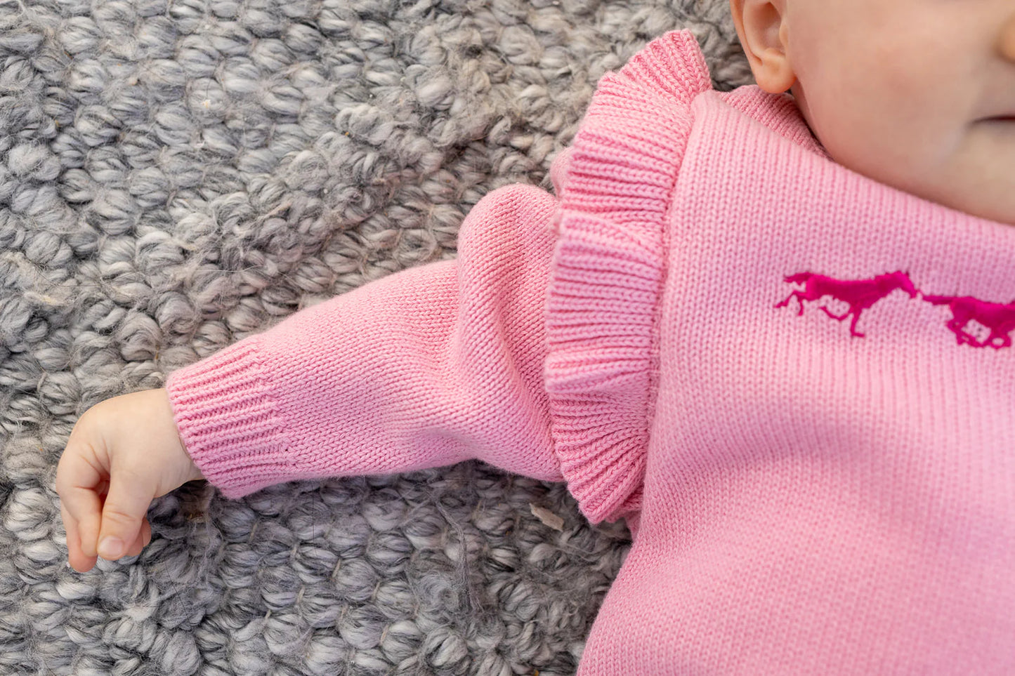 Harmony Baby Pink Cotton Knit Romper