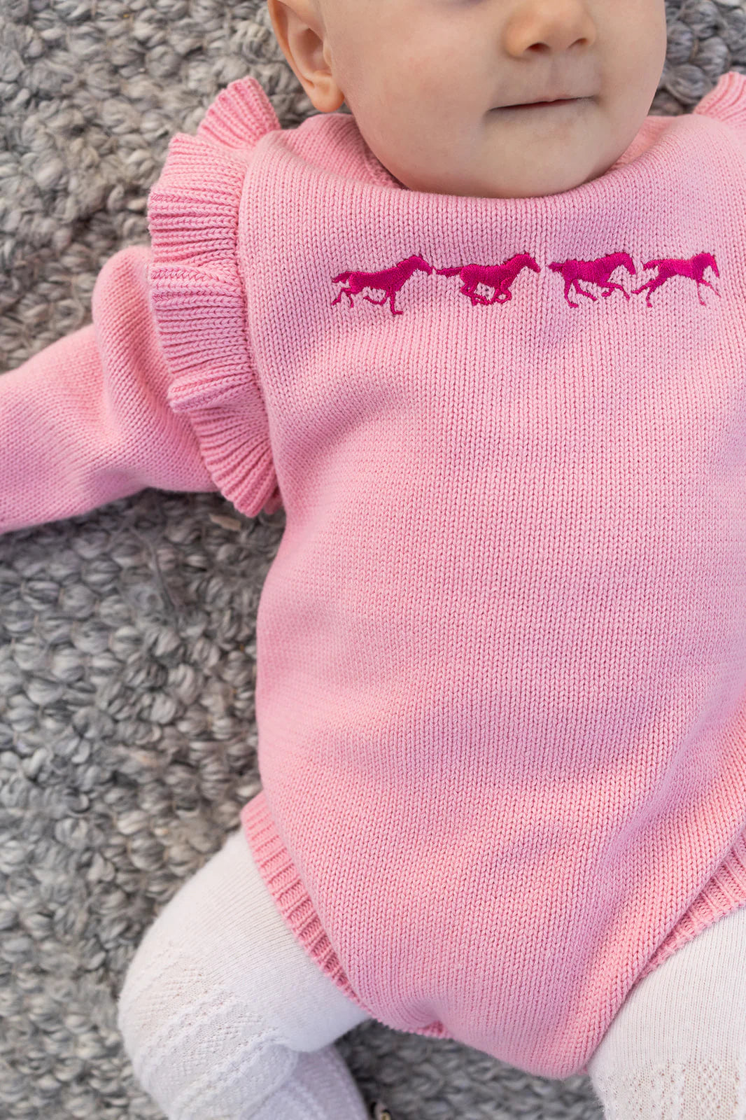 Harmony Baby Pink Cotton Knit Romper