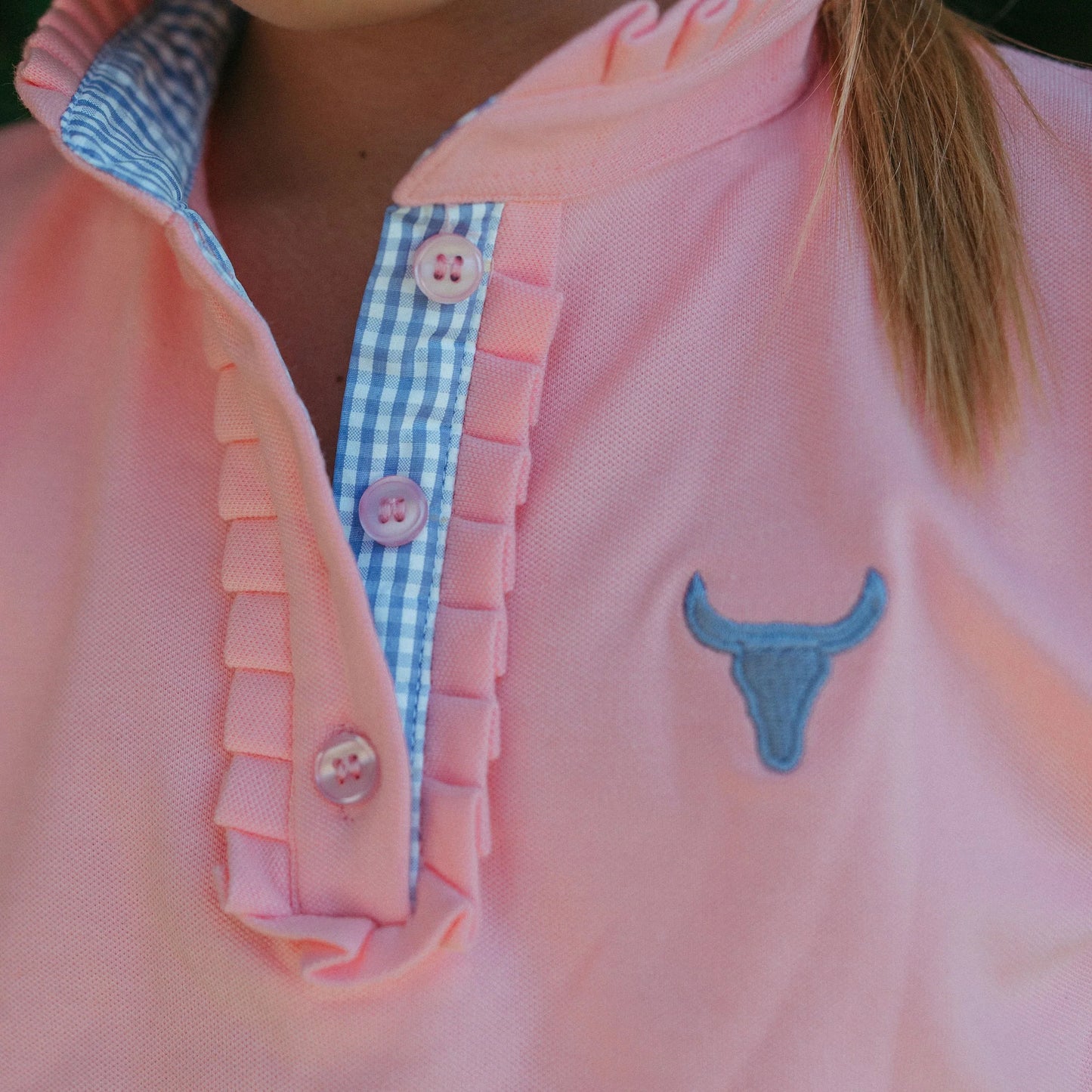 Keira Baby Pink Ruffle Polo