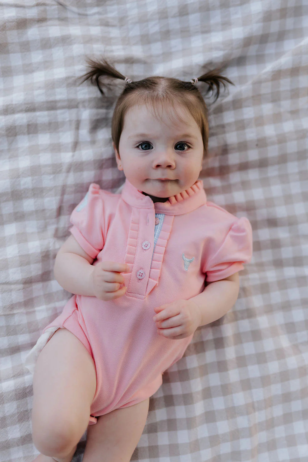 Kiki Baby Pink Polo Romper