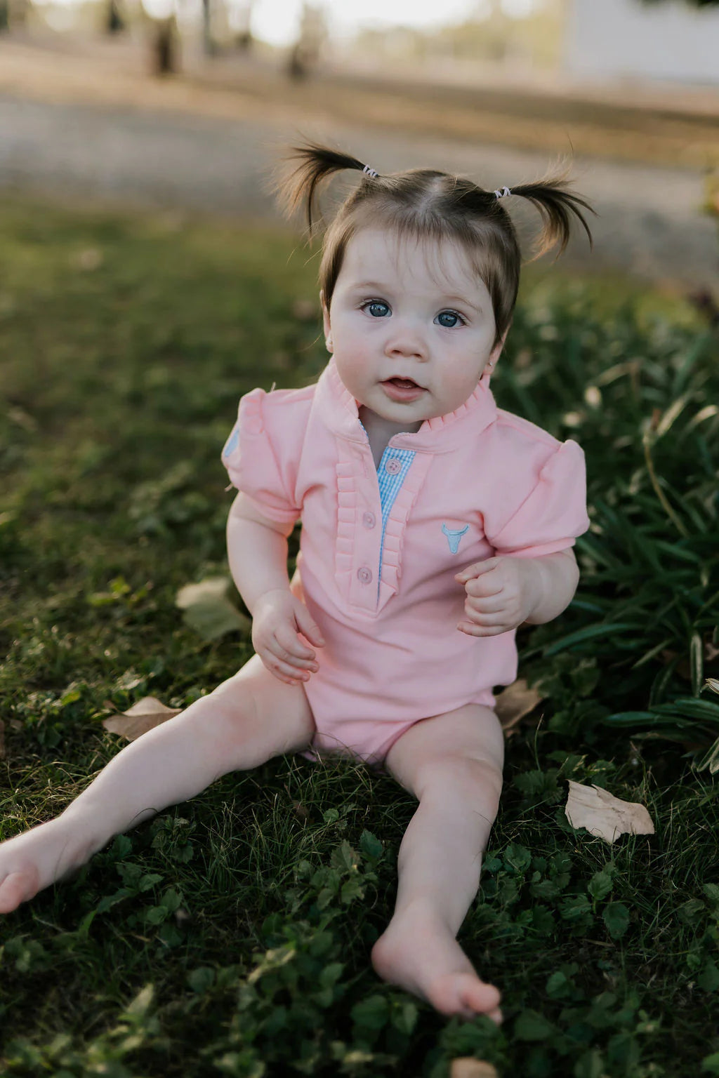 Kiki Baby Pink Polo Romper