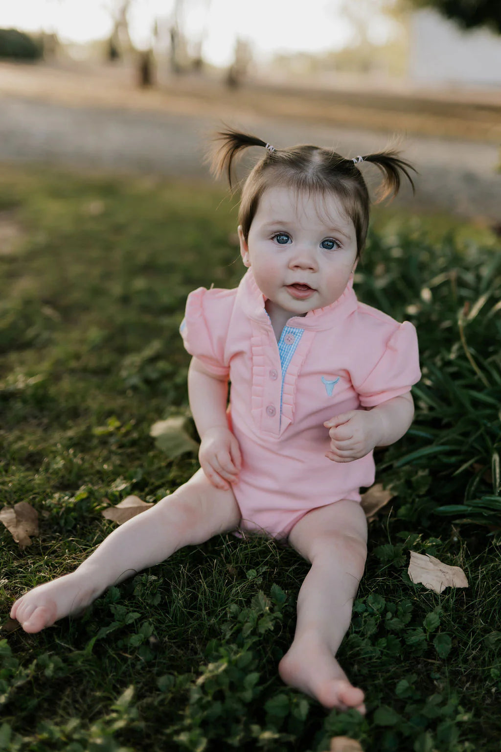 Kiki Baby Pink Polo Romper