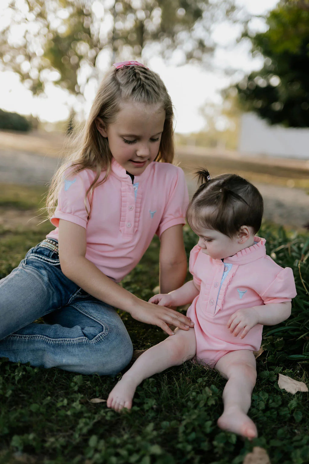 Kiki Baby Pink Polo Romper