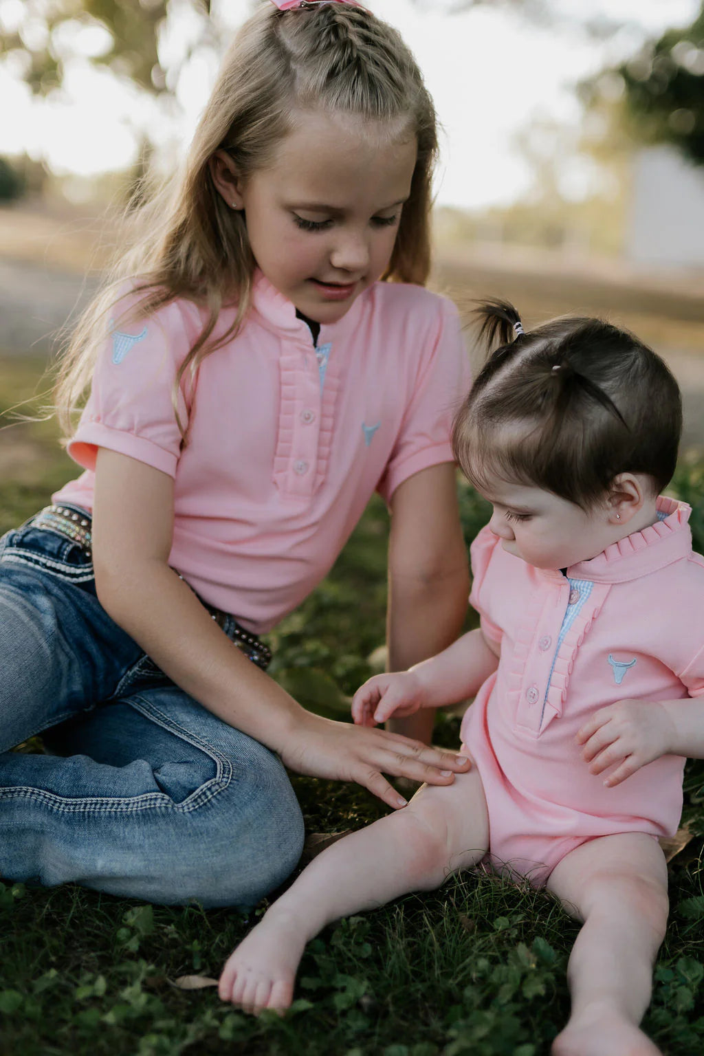 Keira Baby Pink Ruffle Polo