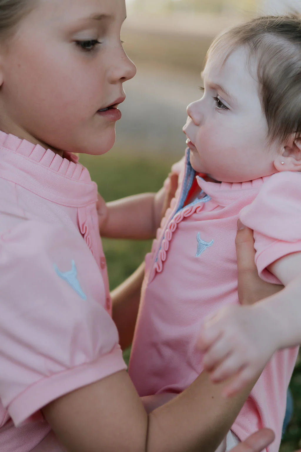 Keira Baby Pink Ruffle Polo