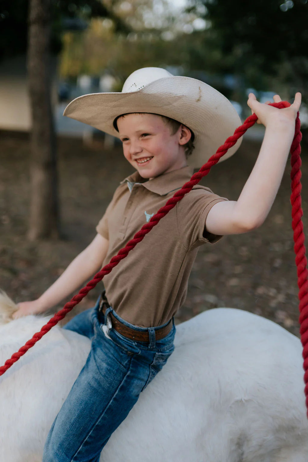 Clayton Caramel Boys Polo