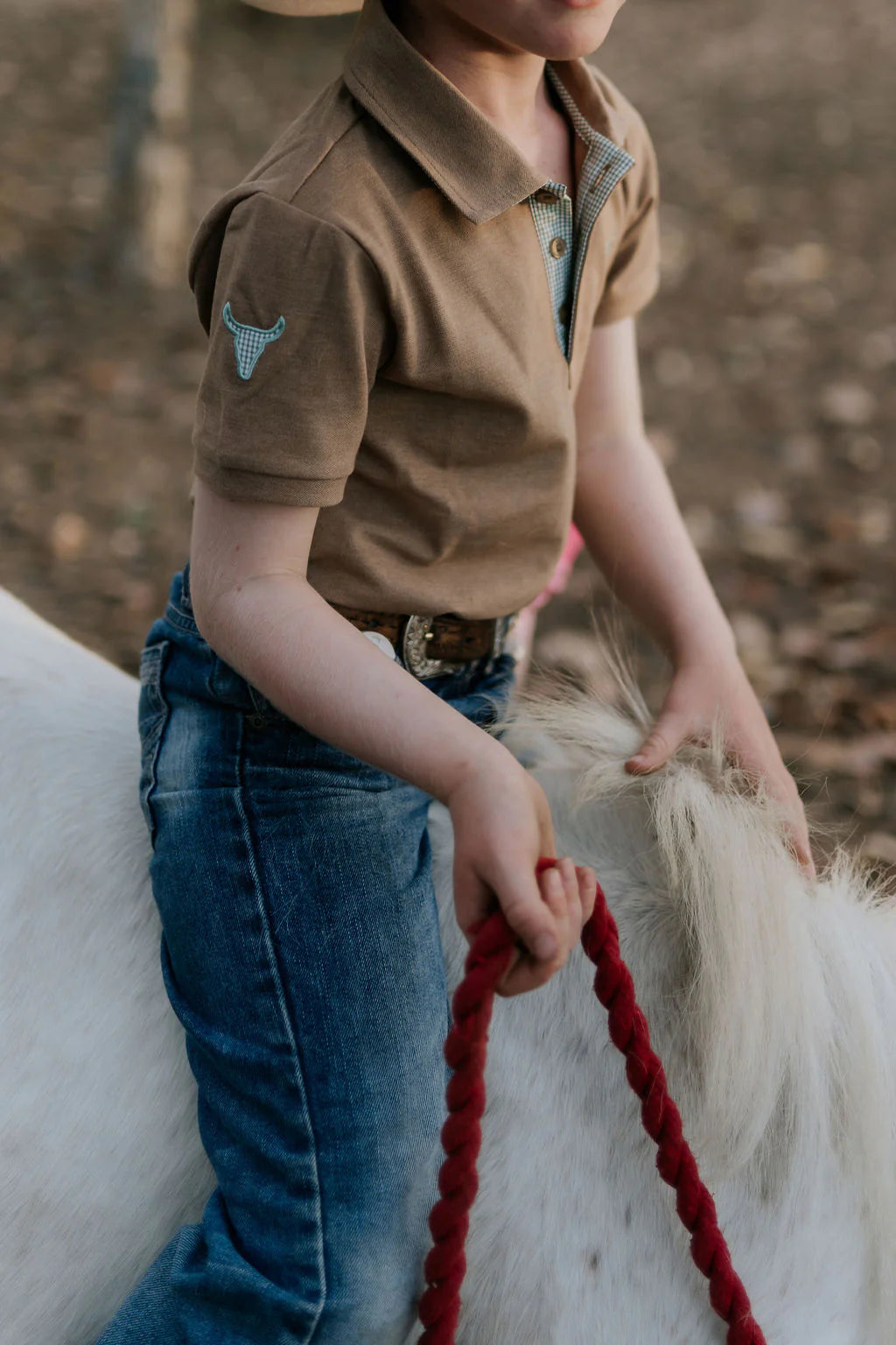Clayton Caramel Boys Polo
