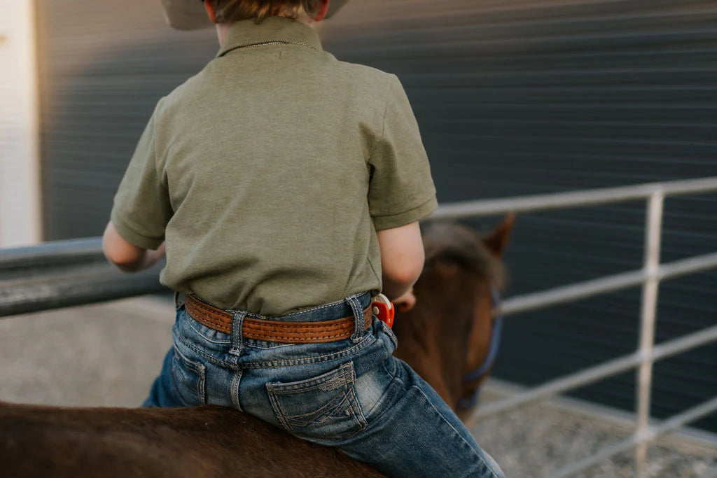 Keith Khaki Green Boys Polo