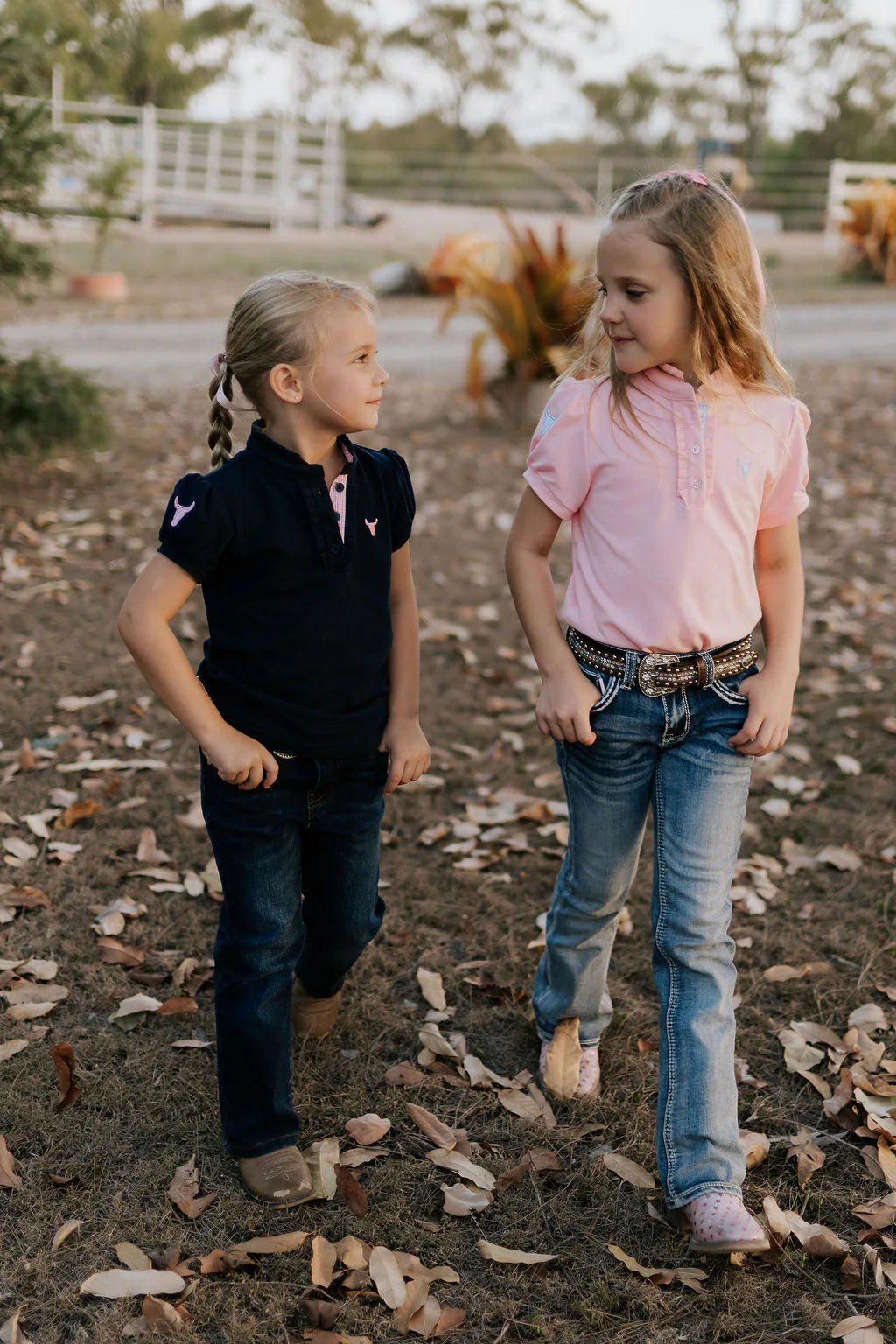 Leah Classic Navy Ruffle Polo