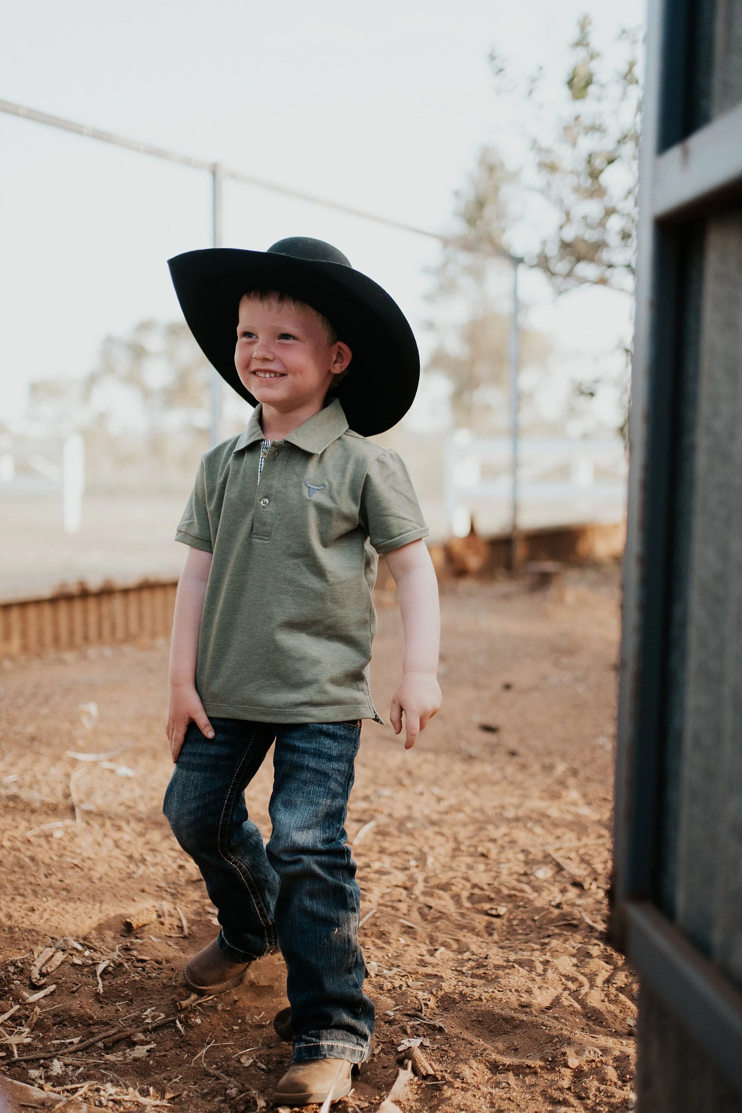 Keith Khaki Green Boys Polo