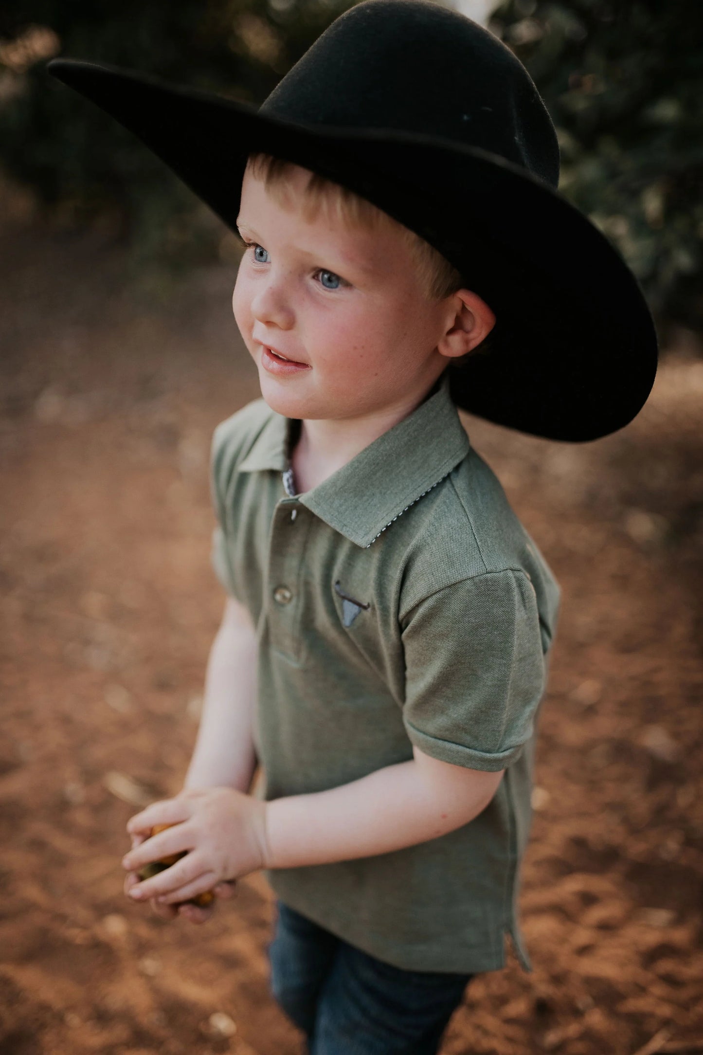 Keith Khaki Green Boys Polo