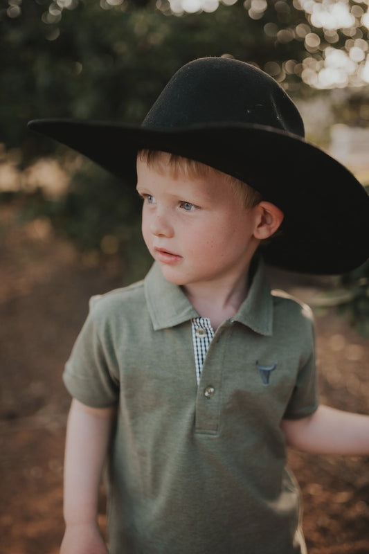 Keith Khaki Green Boys Polo
