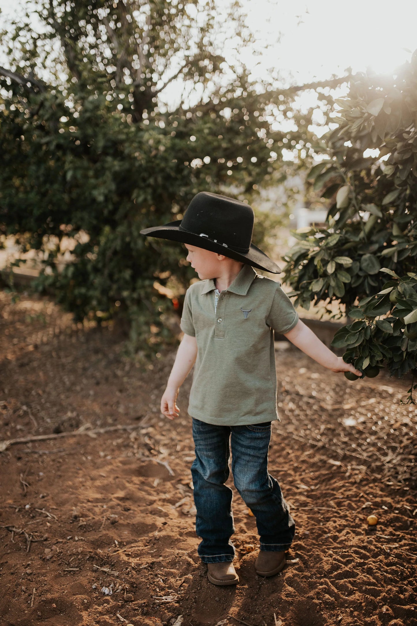 Keith Khaki Green Boys Polo