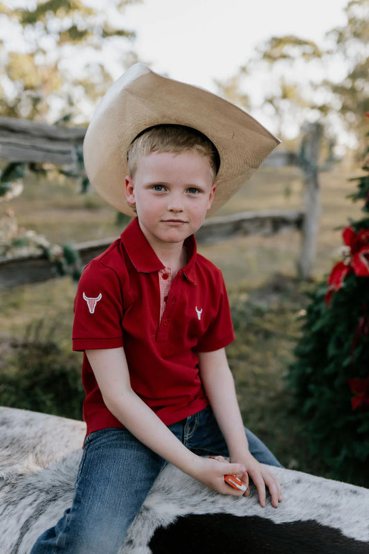 Nick Deep Red Boys Polo