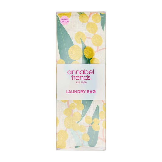 Linen Cotton Laundry Bag Golden Wattle