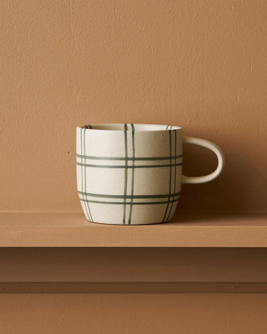 Mug Single - Green Linear