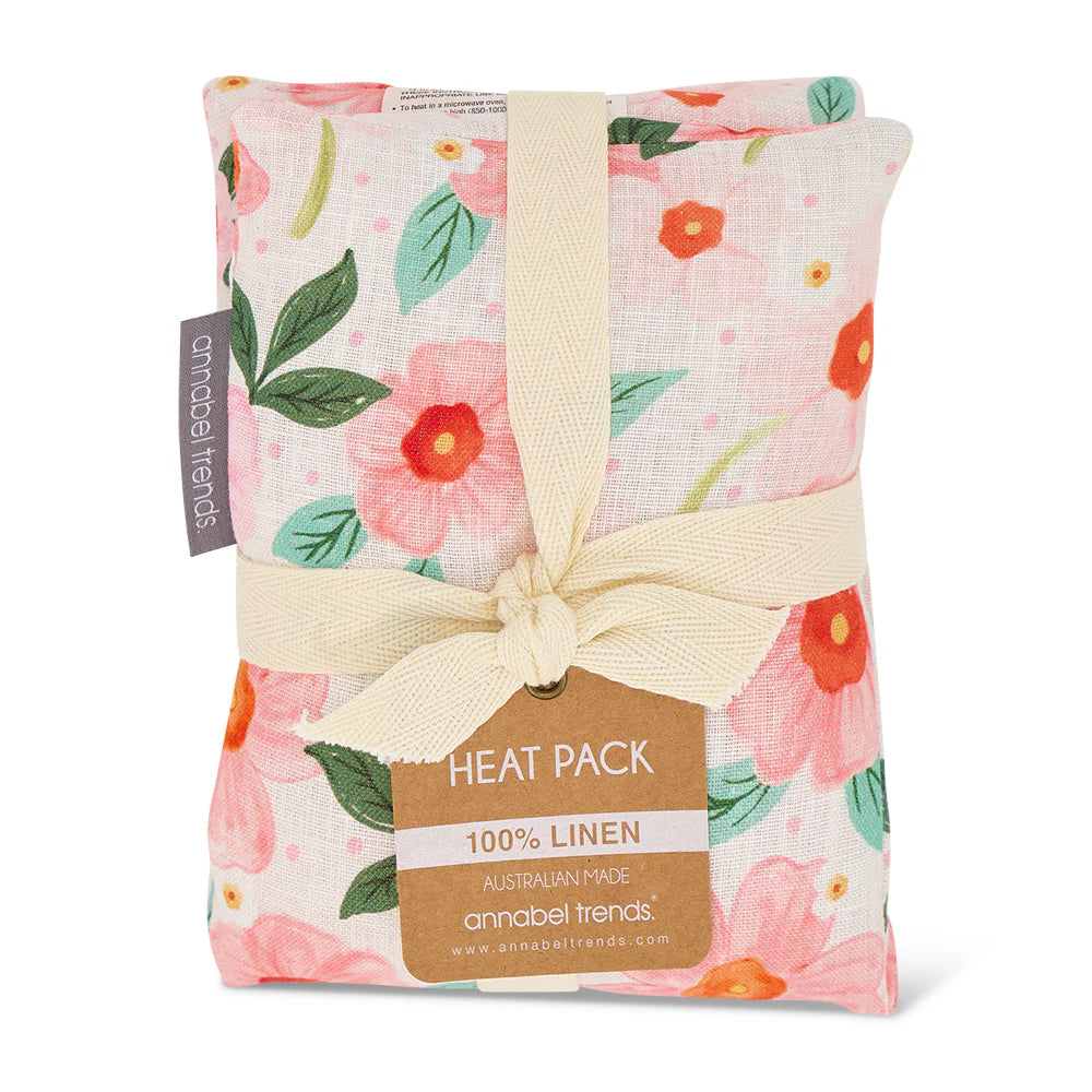 Linen Heat Pillow Meadow Blush