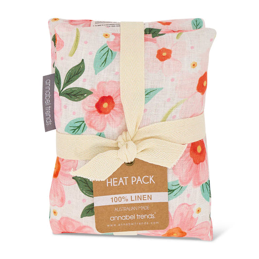 Linen Heat Pillow Meadow Blush