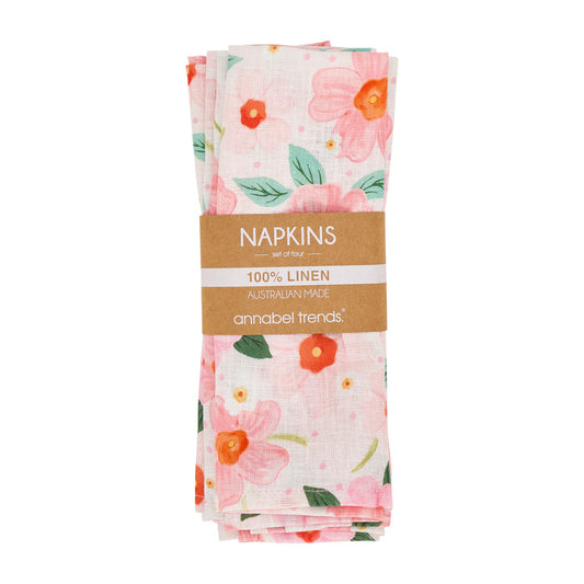 Linen Napkin 4pc Meadow Blush
