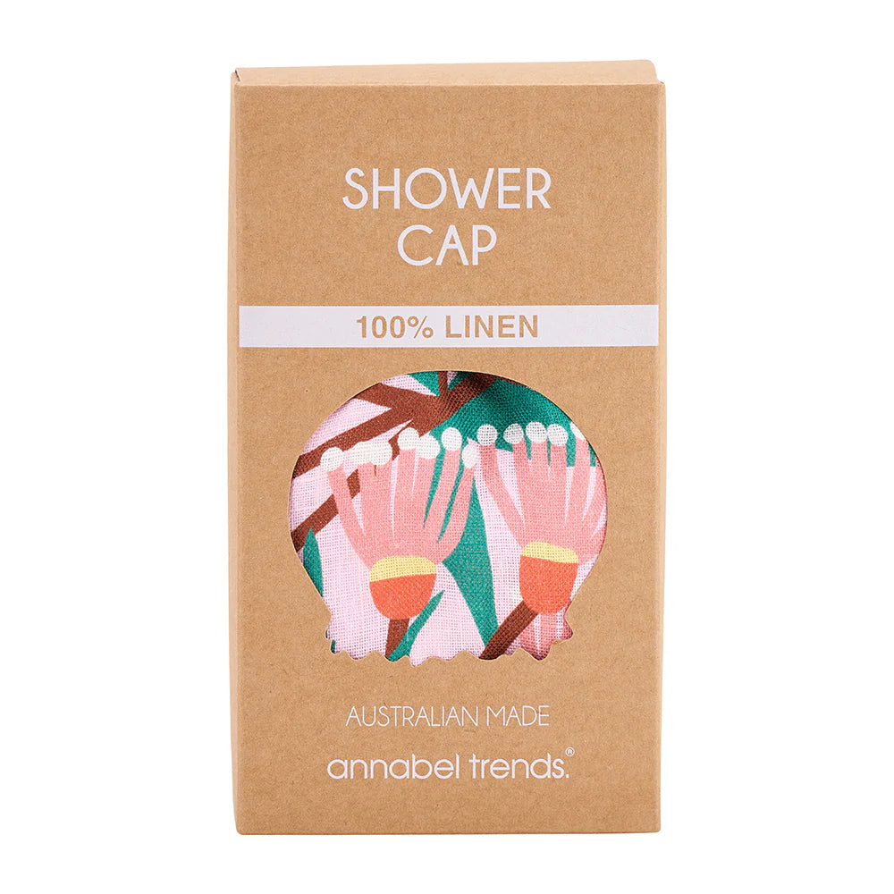 Linen Shower Cap Blossom Branches