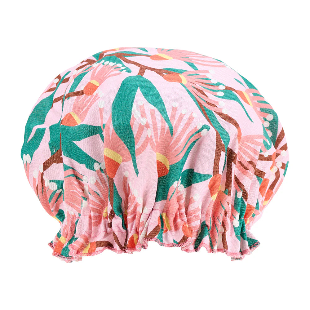 Linen Shower Cap Blossom Branches