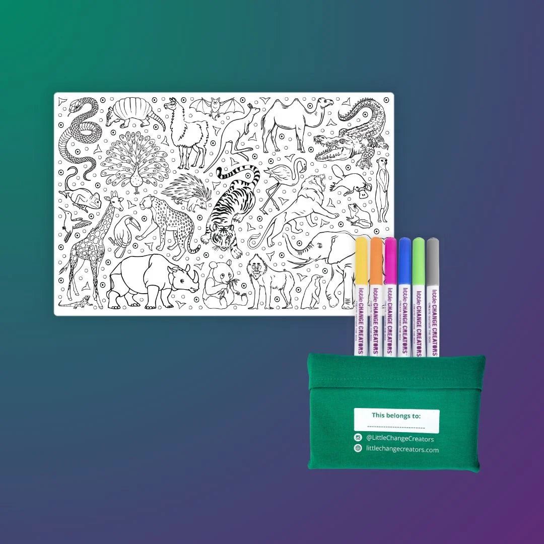 WILD! Pocket Reusable Colouring In Set