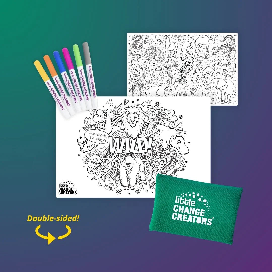 WILD! Pocket Reusable Colouring In Set
