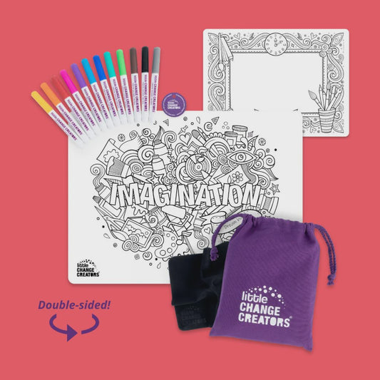 Reusable Silicone Colouring Mat Kit Imagination