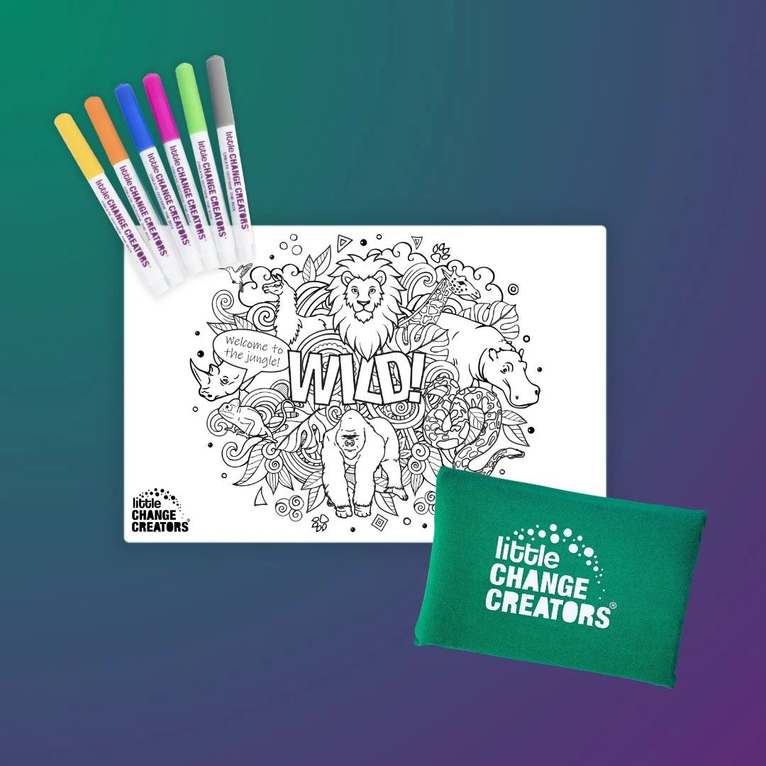 WILD! Pocket Reusable Colouring In Set