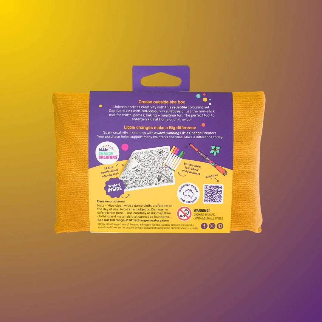 G’DAY! Pocket Reusable Colouring In Set