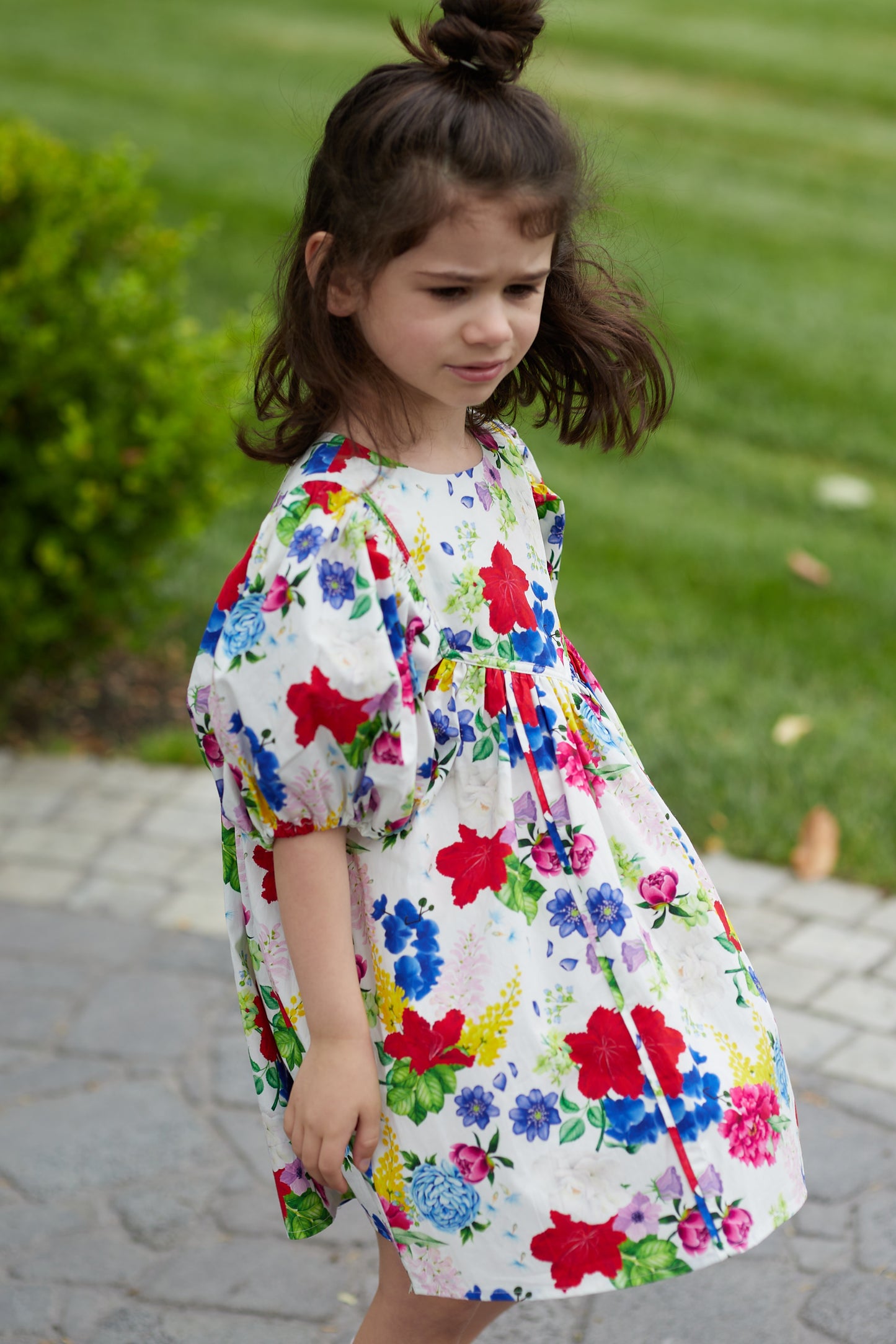 Hibiscus Poplin Dress