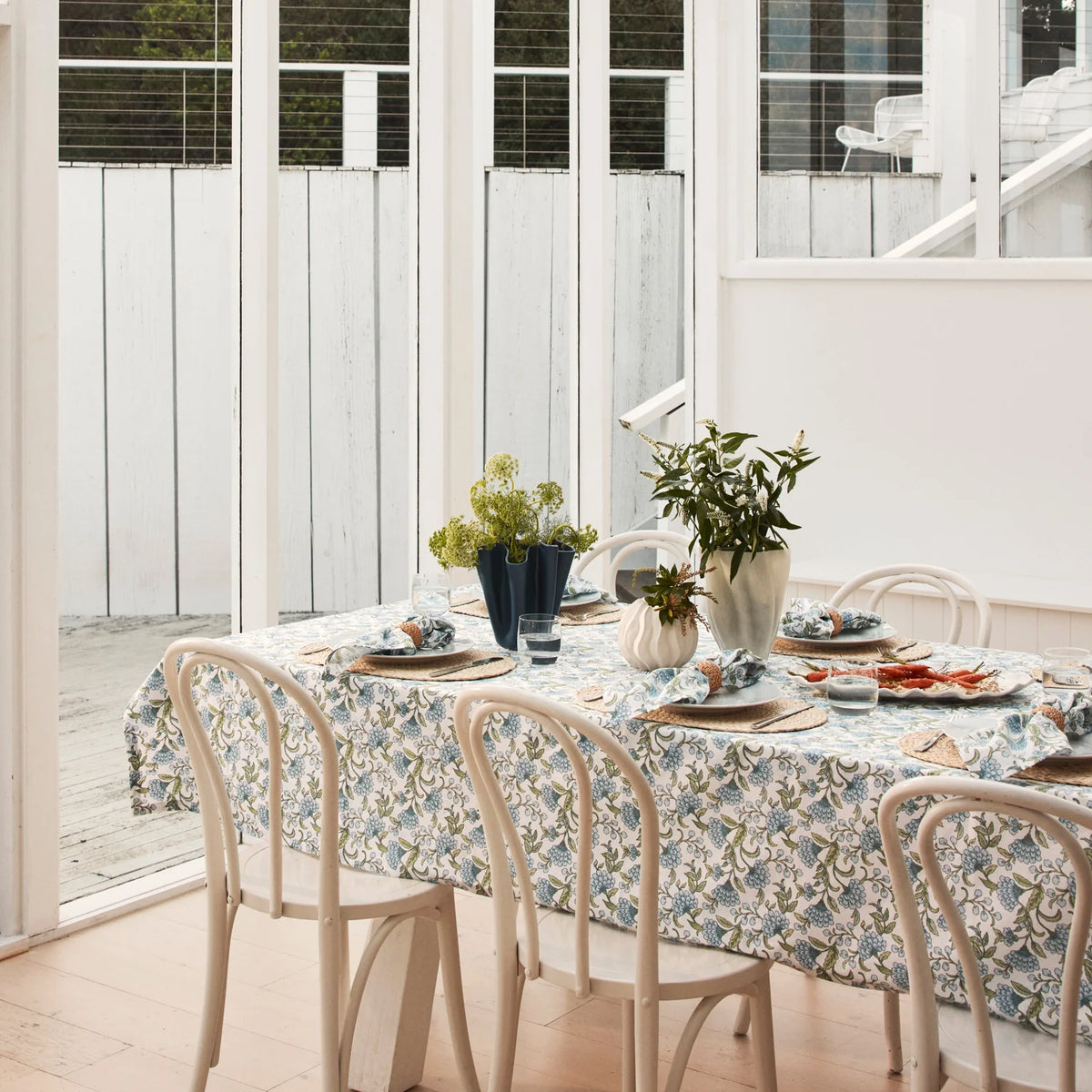 Georgia Blue/Green Tablecloth 150cm x 350cm