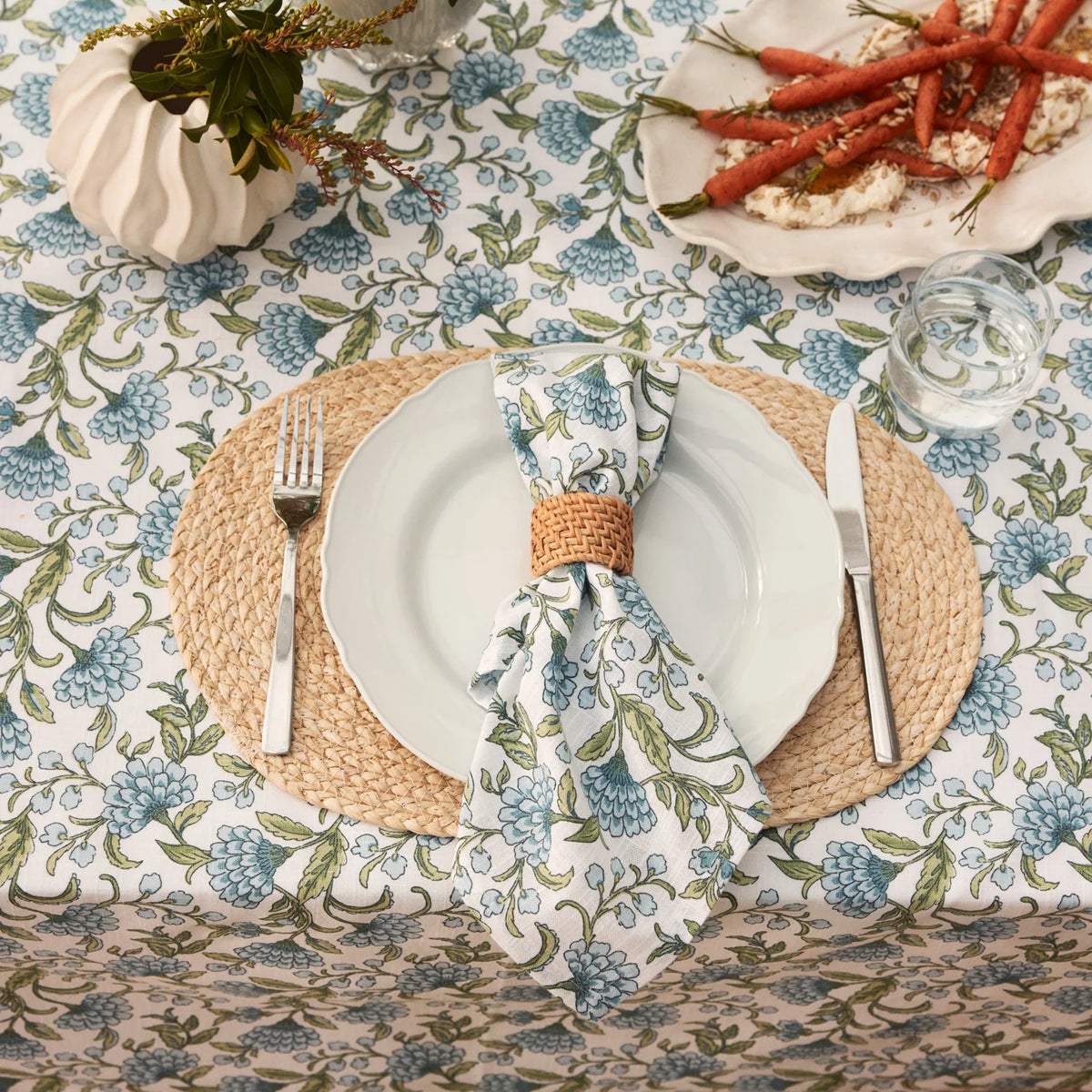 Georgia Blue/Green Tablecloth 150cm x 350cm